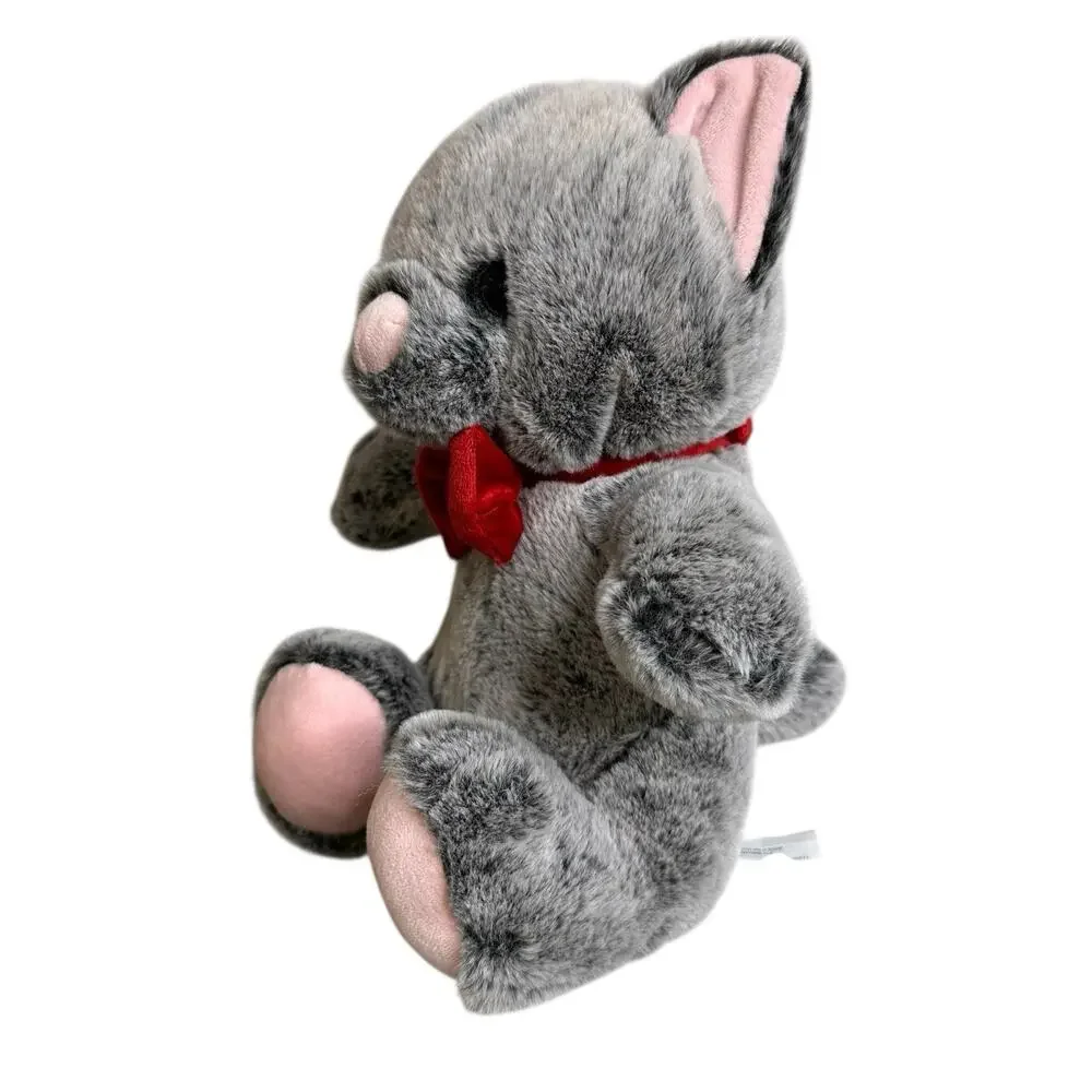 PetSmart Plush Dog Toy Lucky the Teddy Bear Gray Squeaker Stuffed Animal